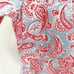 Gretchen Scott Paisley Print shift Dress Jersey Knit Red Light Blue Sz Large