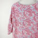Gretchen Scott Paisley Print shift Dress Jersey Knit Red Light Blue Sz Large