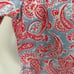 Gretchen Scott Paisley Print shift Dress Jersey Knit Red Light Blue Sz Large