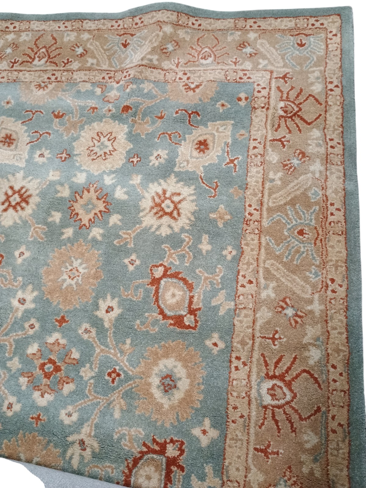 Safavieh Antiquity Collection AT61 Rug, Blue/Beige, 5'x8'