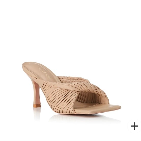 Alias Mae Flora Heeled Sandal in Natural Leather Brown Size 37 Twist Pleated