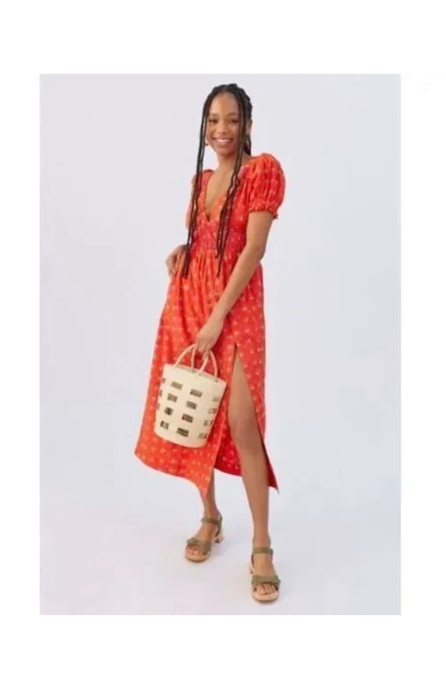 Urban Outfitters Midi Red Dress_Size M