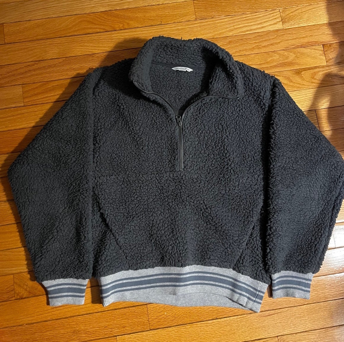 American Eagle Sherpa Quarter Zip Sweater