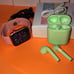 Rose gold & money green tech music set
