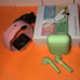 Rose gold & money green tech music set