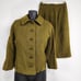 Vintage 1960s Adele of California Wool Olive Green Skirt Suit Jacket
