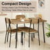 Dining Table Set for 4, 5 Piece Dinette with Chairs for Kitchen (Free Shipping)