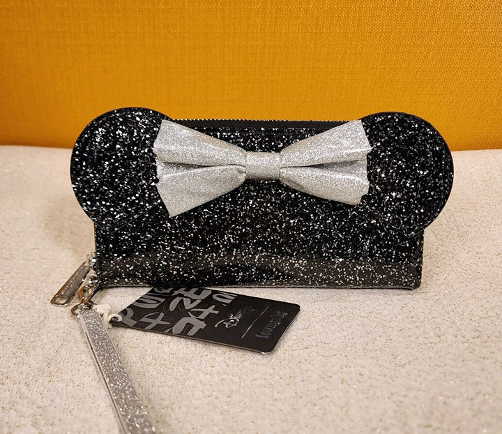 Loungefly Disney Minnie Mouse Black Glitter Happy New Years
