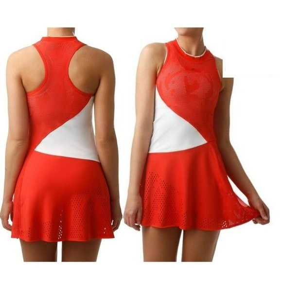 Nwt Adidas Stella McCartney Red Laser Tennis Dress S Small