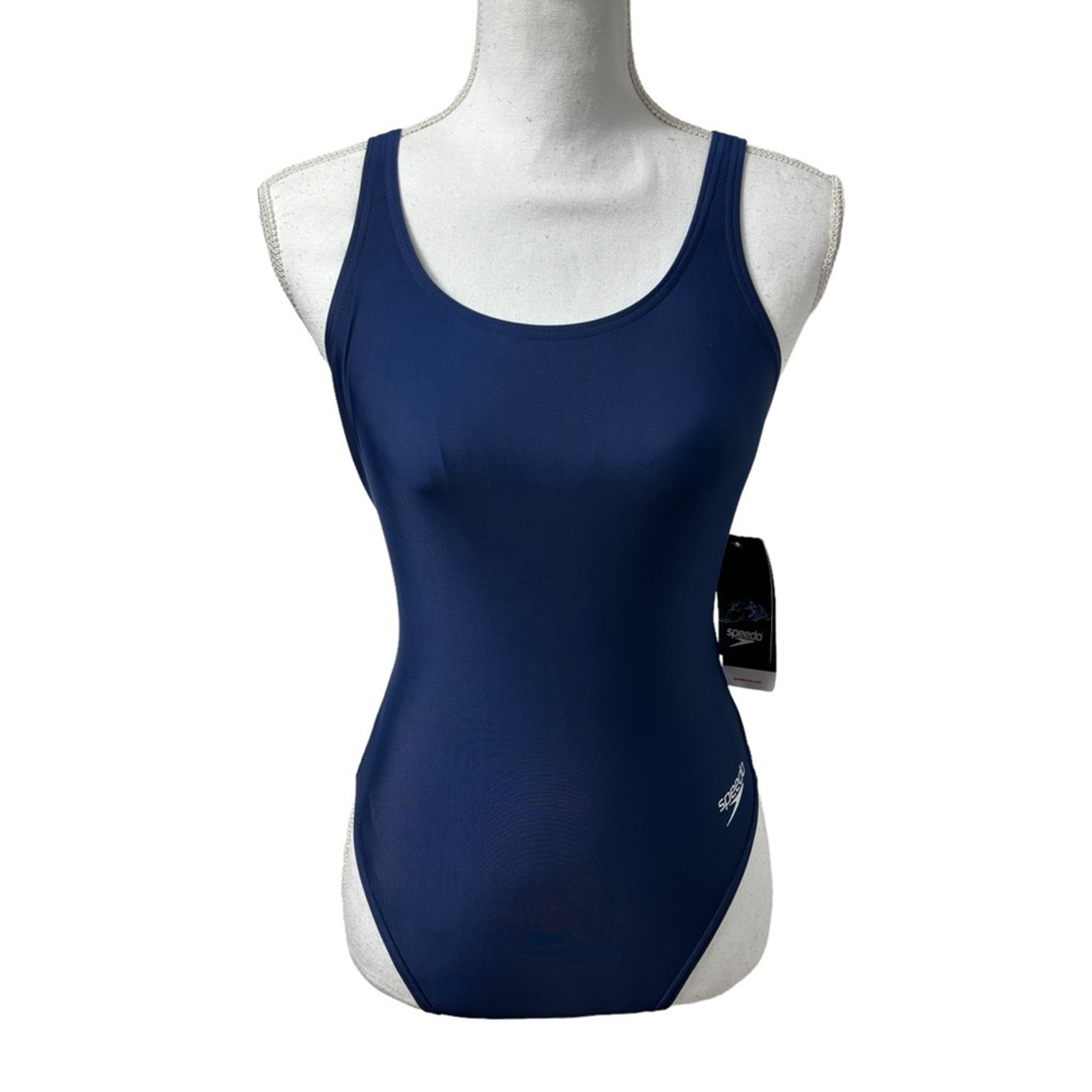 SPEEDO TEAM NAVY WOMEN ONE PIECE SWIMSUIT SIZE 6/32 BRAND NEW WITH TAGS