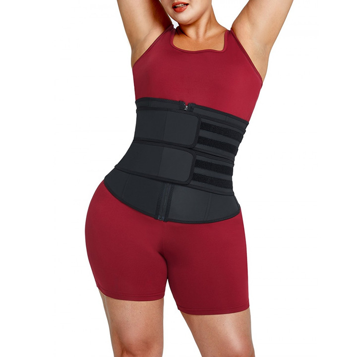 Plus Latex Corset Waist Trainer 2 Adjustable Abdominal Belts w/YKK Zipper 5XL