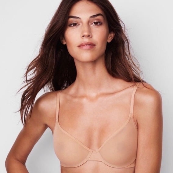 NWT!! VICTORIA’S SECRET Body by Victoria Unlined Demi Bra Underwire Nude 32DD