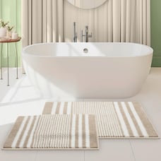 Bathroom Rugs Set 2 Piece, Extra Soft and Absorbent Fluffy