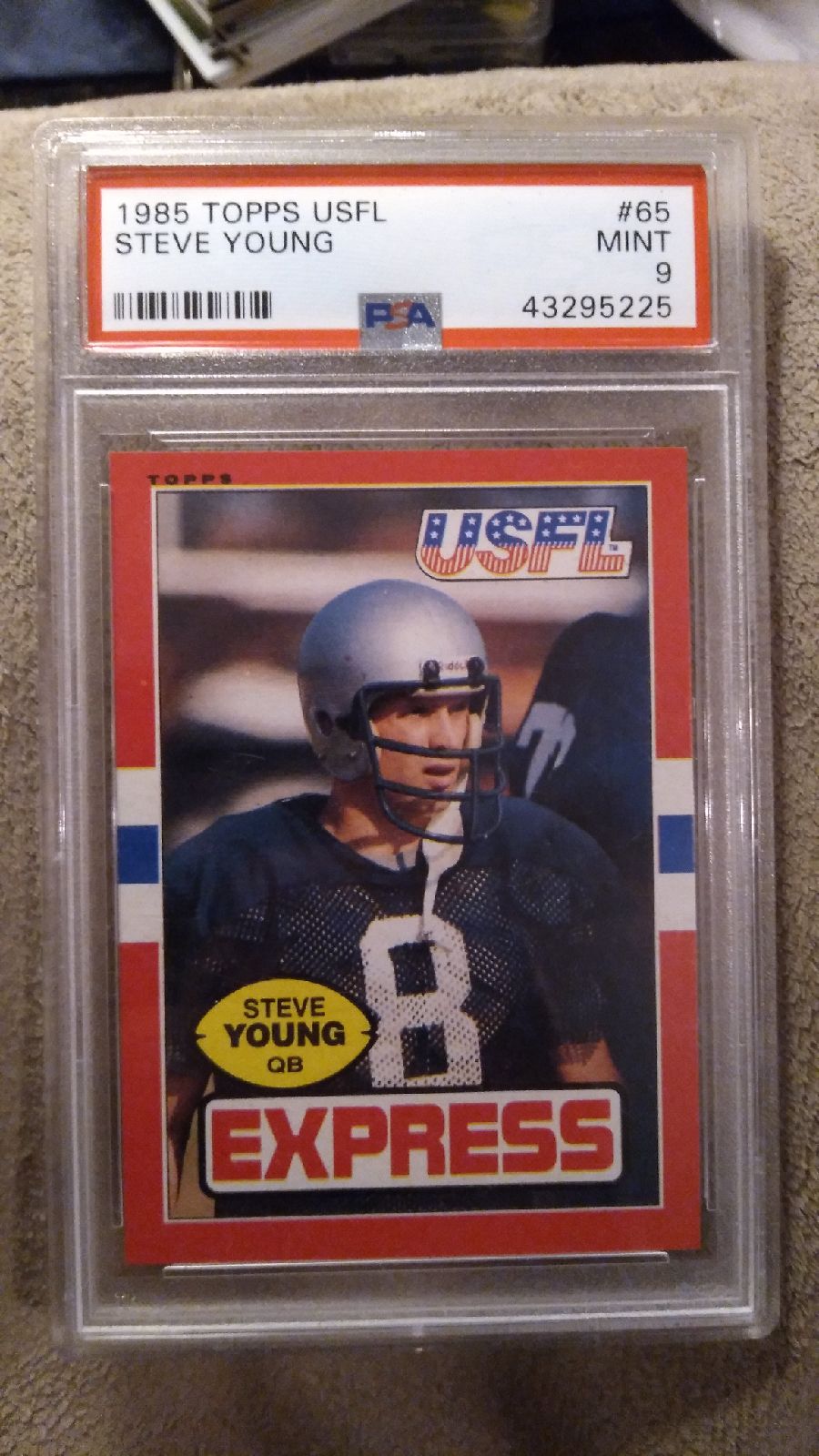 1985 Steve Young Topps USFL PSA 9