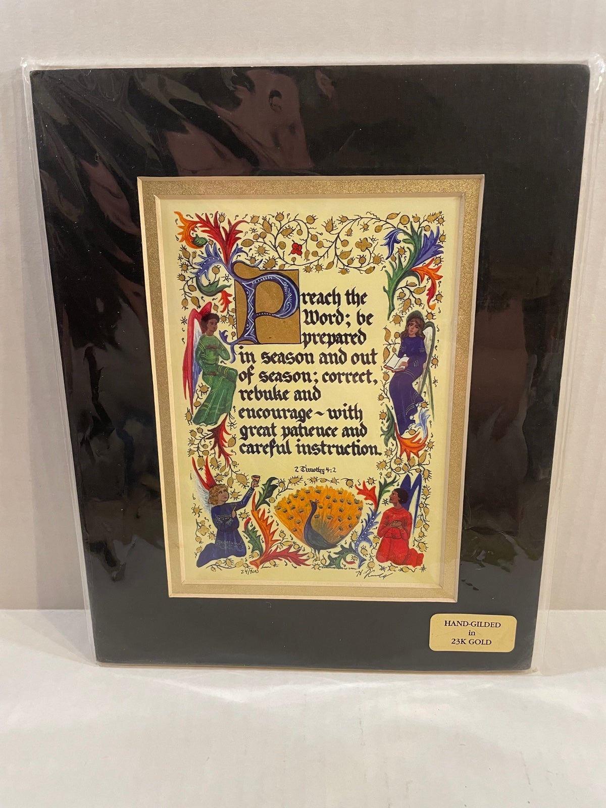 Cornwell Scribe Works preach/word signed & numbered art print 23 karat gold