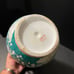 Handled green dogwood vase