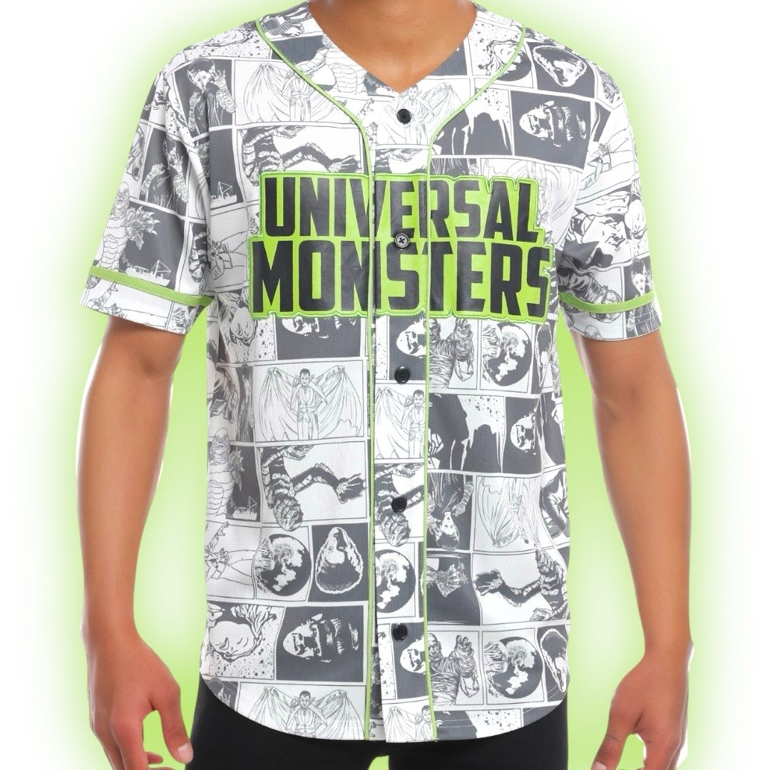 Universal Monsters Characters All over Print Baseball Jersey