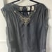 NEW Bird By Juicy Couture Silk Jewel Rhinestone Evening Blouse Ribbon tie Shirt