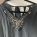 NEW Bird By Juicy Couture Silk Jewel Rhinestone Evening Blouse Ribbon tie Shirt