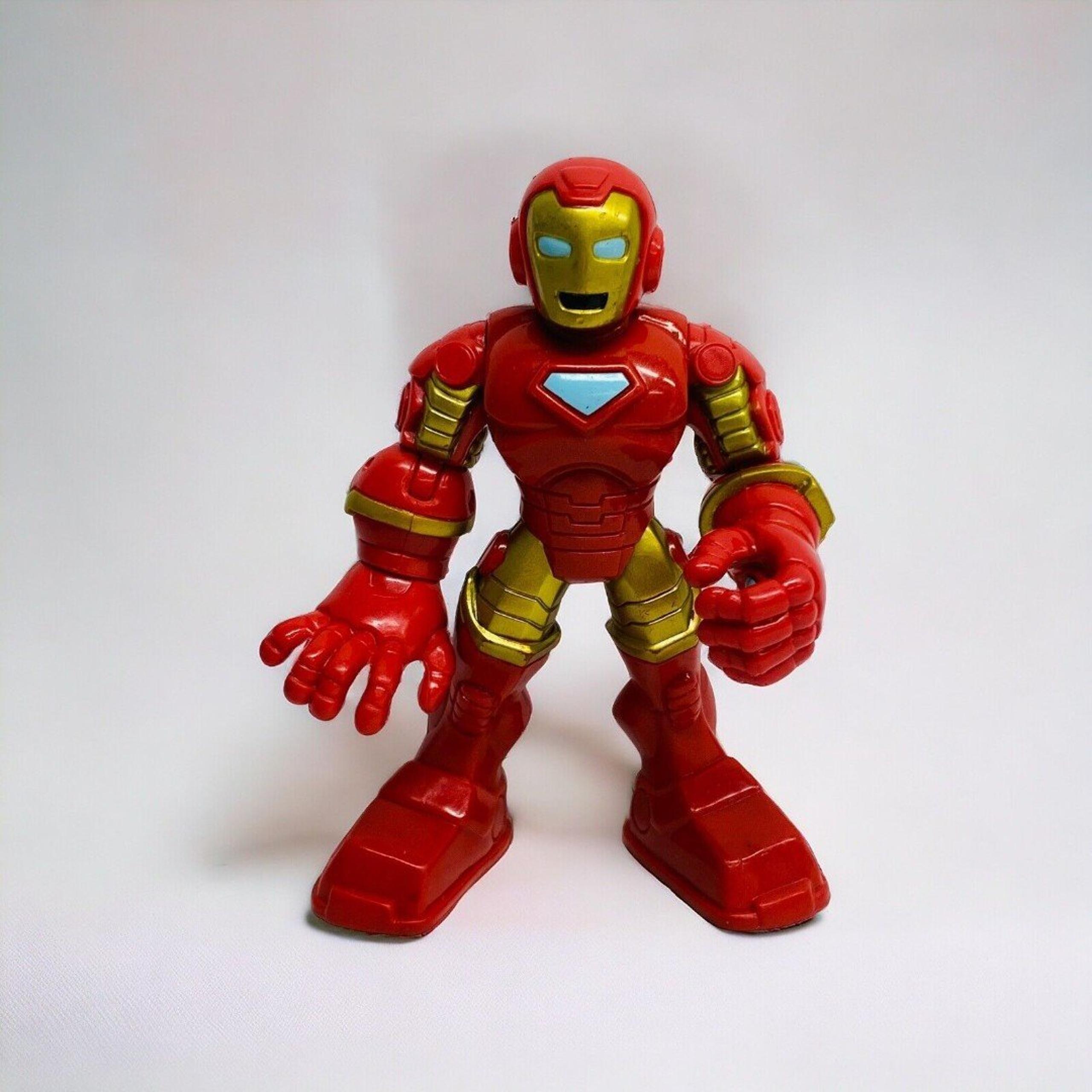 Playskool Marvel Super Hero Adventures Iron Man Figure Squeeze Action 2012 Toy