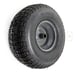 15 in. x 5.00-6 in. Front Wheel Assembly with Round Edge Tire and Grey Rims - Fi