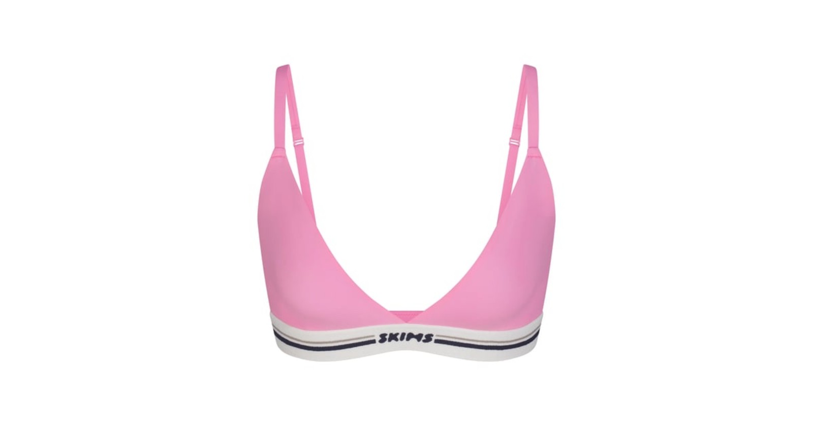 SKIMS Fits Everybody Pink Logo Bralette - SIZE S