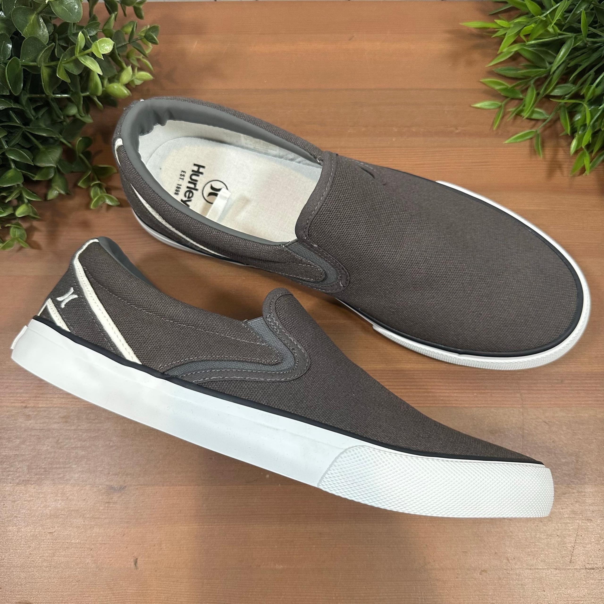 Hurley Men's Arlo Gray Slip On Shoes Size 9.5