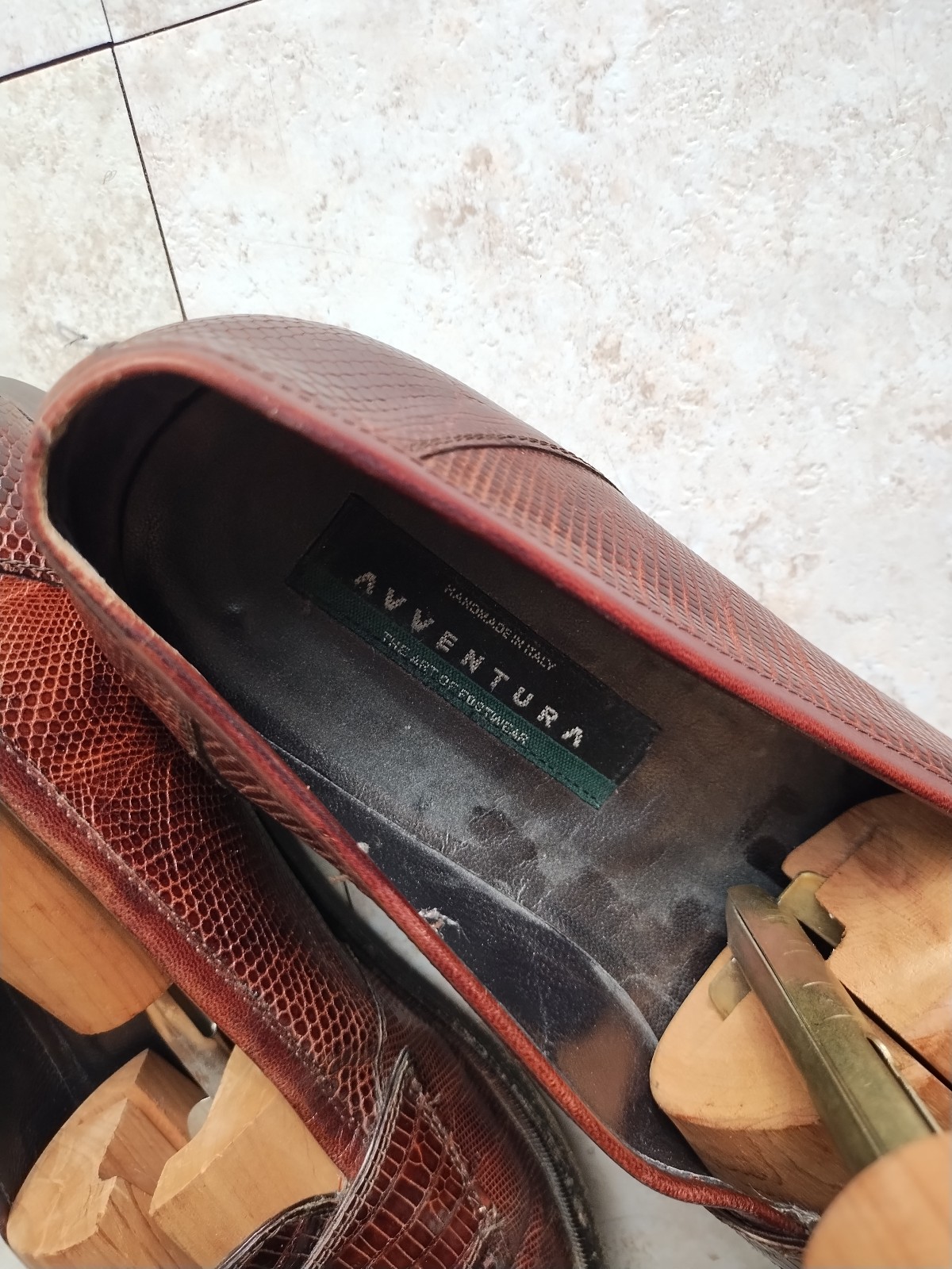 Two pair of Italian crocodile loafers