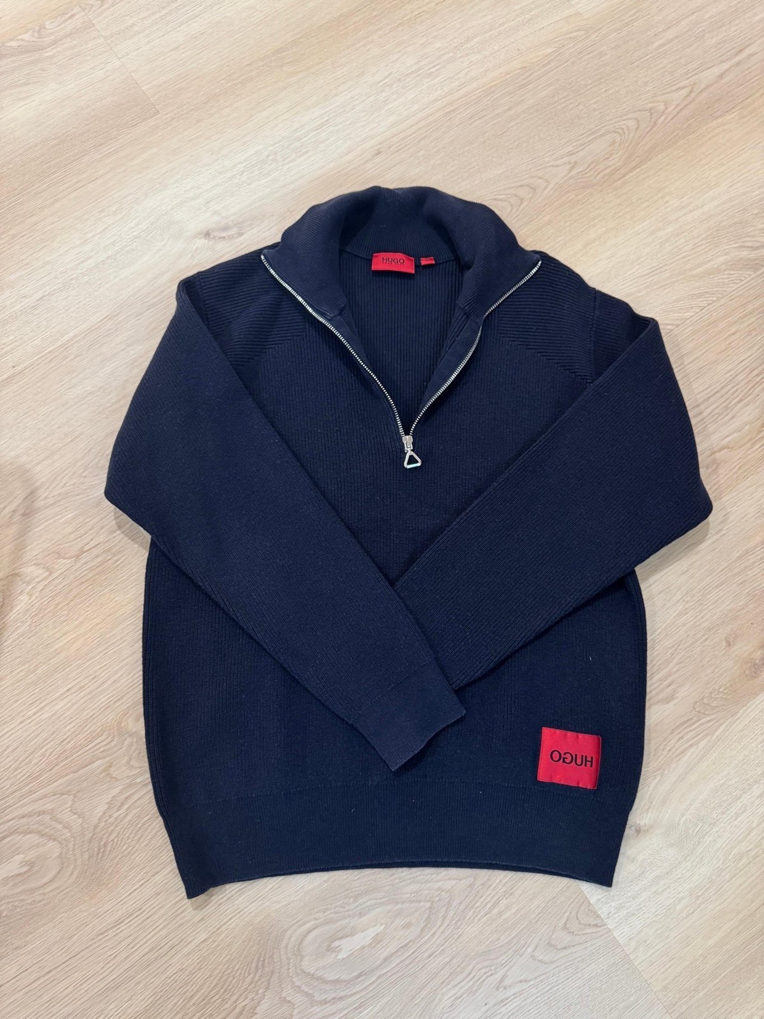 Hugo Boss Navy Lapel sweater men