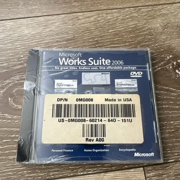 BRAND NEW Microsoft Works Suite 2006 Computer Software with Product Key SEALED