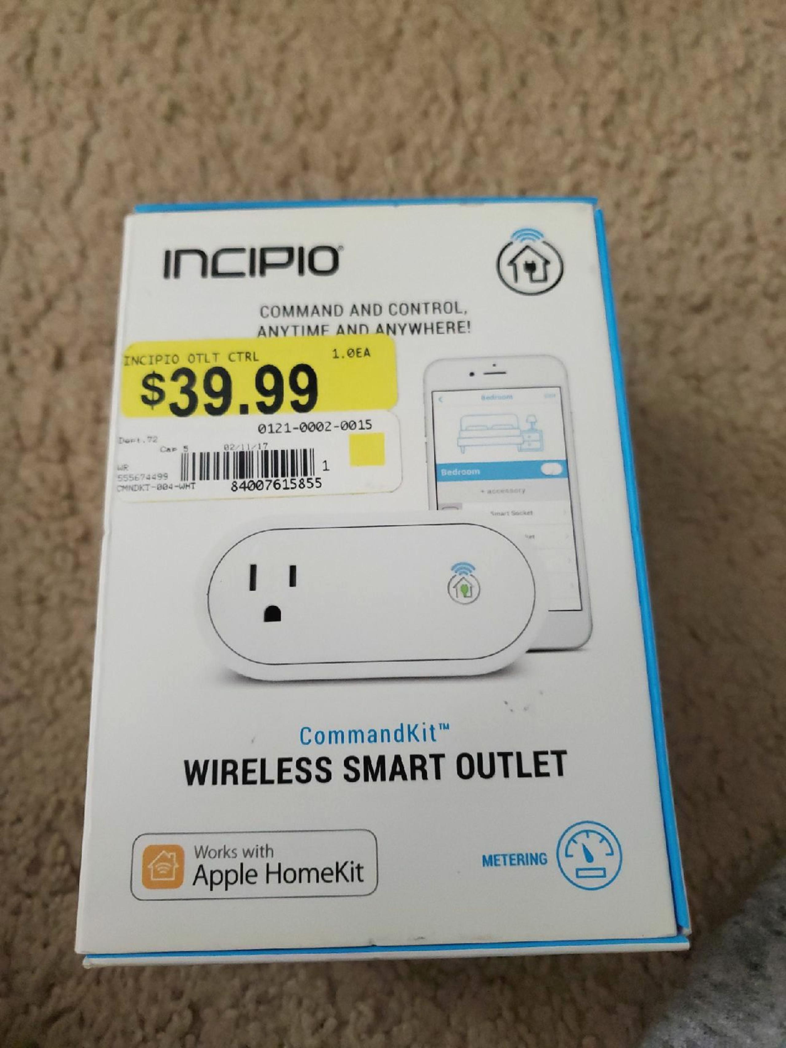 Incipio wireless smart outlet