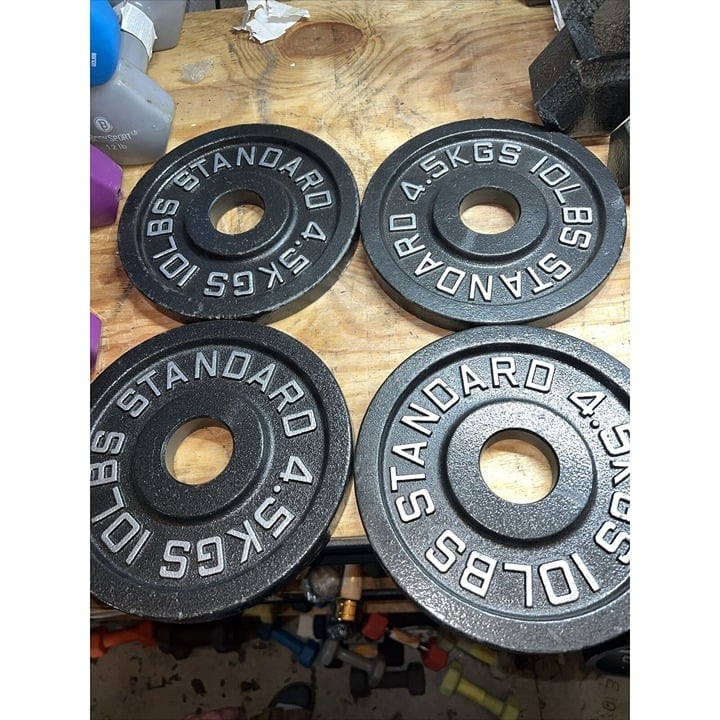 10LB X 4 OLYMPIC WEIGHTS ROGUE FITNESS STANDARD CHANGE PLATES 40LBS TOTAL