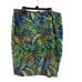 80's Talbots Wrap Skirt Silk Hawaiian Tropical Island Palm Print Knee Length L