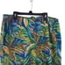 80's Talbots Wrap Skirt Silk Hawaiian Tropical Island Palm Print Knee Length L