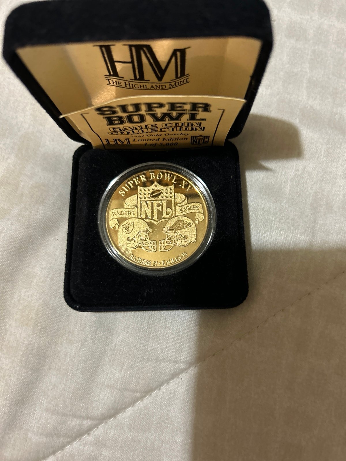 I’m Selling A 24kt Gold Overlay Game Coin Collector’s Of Super Bowl XV