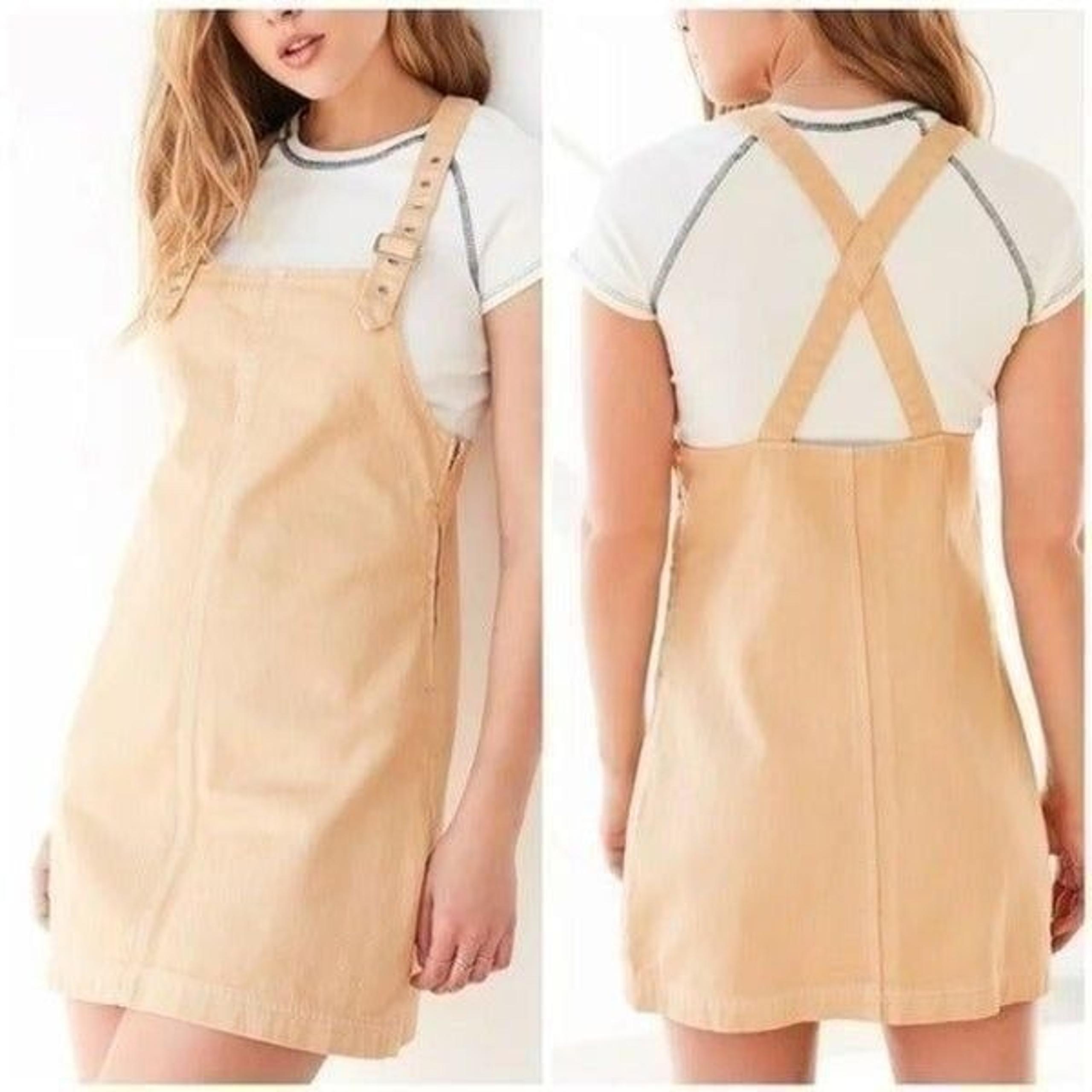 Somedays Lovin Tan Darnell Jean Overall Dress