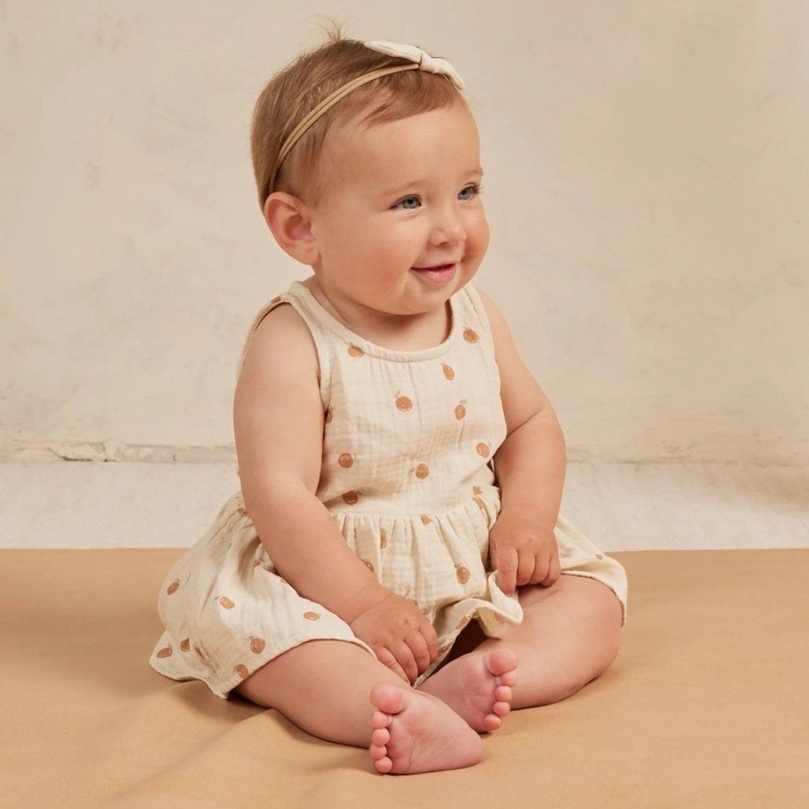 Quincy Mae Oranges Romper Dress