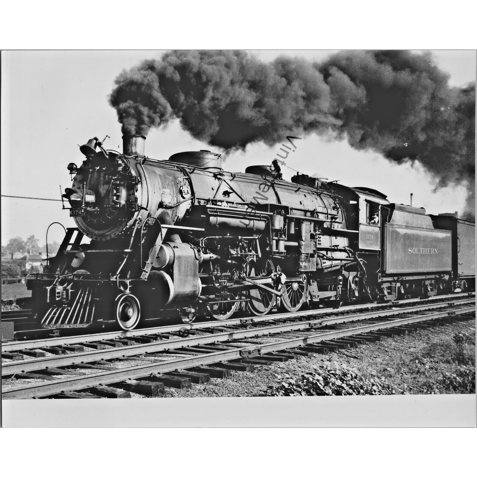 VTG 1930 Sothern 1372 Steam Locomotive Chamblee, GA 8 X 10 Real Photo T1-11