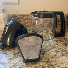 Cuisinart glass carafe and reusable coffee filter