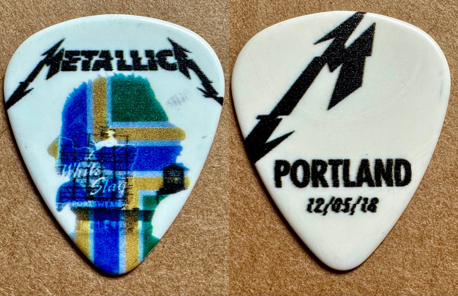 Metallica Portland Oregon 2018 Worldwired Tour OFFICIAL Guitar Pick RARE USA EX