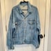 Rare Vintage TYCA USA Flag Embossed Men's Size XL jean Jacket