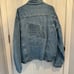 Rare Vintage TYCA USA Flag Embossed Men's Size XL jean Jacket