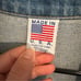 Rare Vintage TYCA USA Flag Embossed Men's Size XL jean Jacket