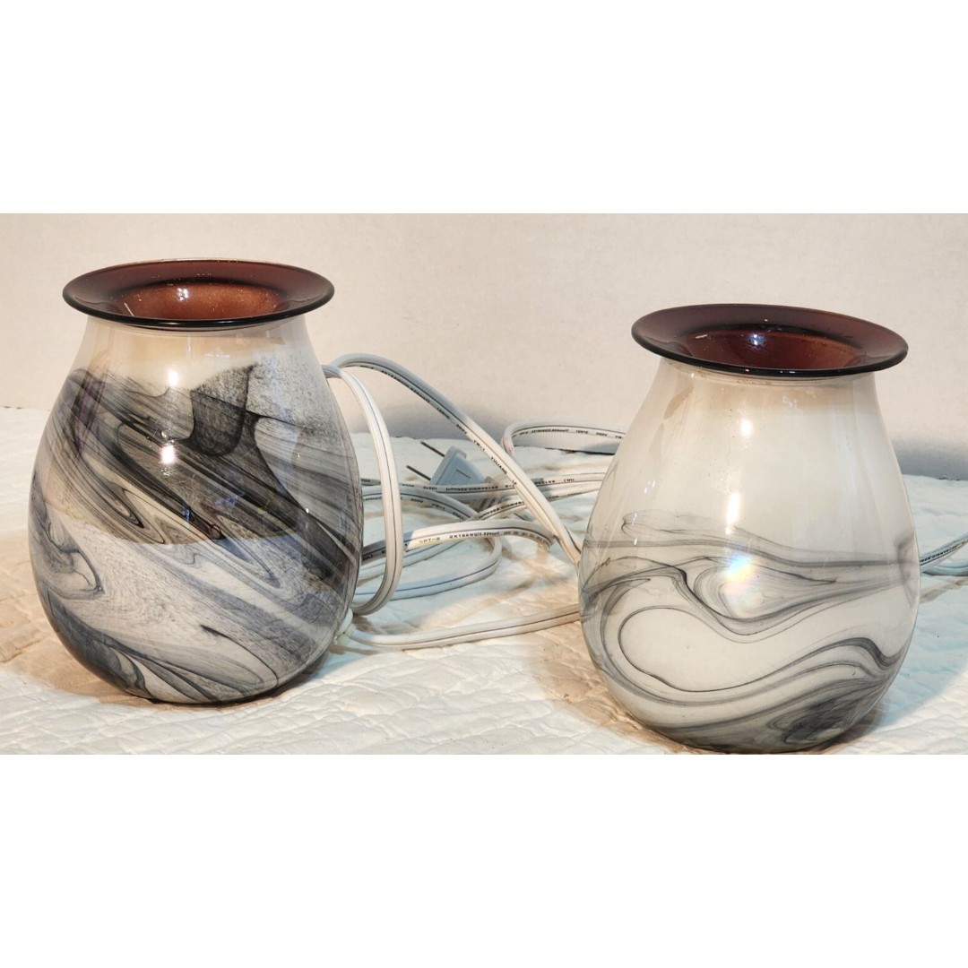 Warmer Aromatherapy Candle Holder Decorative Electric Wax Set of 2