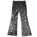 Princess Polly Faux Leather Pant Womens Size 12 Black High Waist Flare Leg Pant