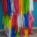 Handmade Rainbow Fringe Backdrop