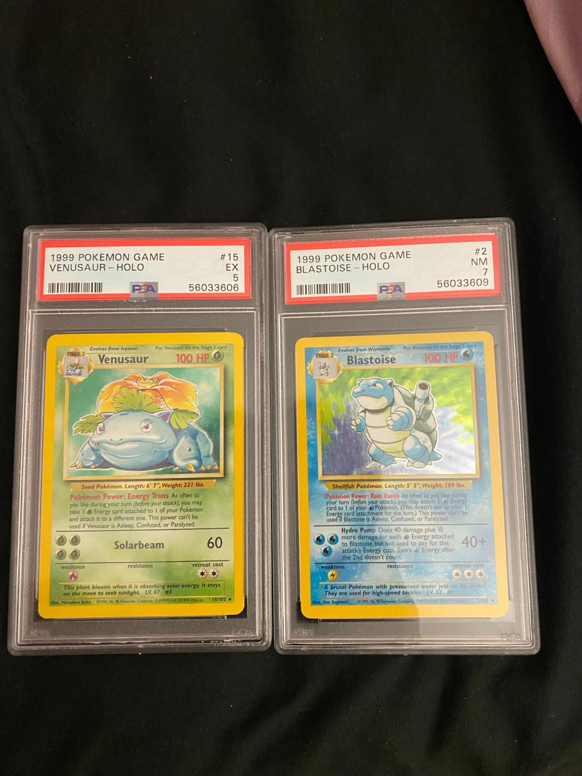 Pokemon psa Venusaur and blastoise