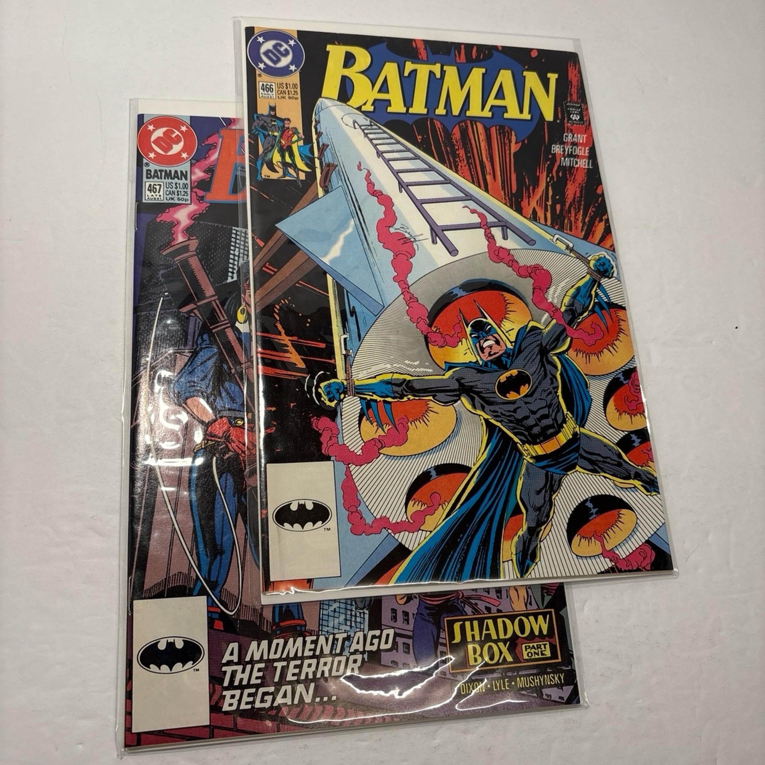 BATMAN 466 & BATMAN 467 DC Comics - High grade Comic lot (2 books)
