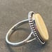 Vintage Sterling Clark and Coombs Ivory Carved Ring 7