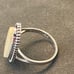 Vintage Sterling Clark and Coombs Ivory Carved Ring 7